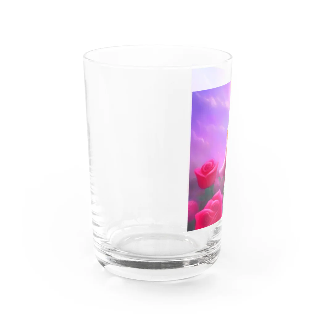 🇯🇵AMAGUMU SHIZUKU(雨雲 雫)の薔薇を嗜む猫 Water Glass :left