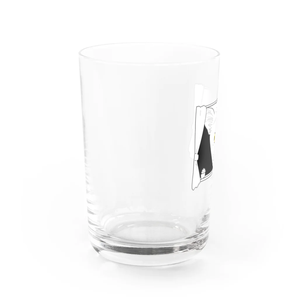 bajo_la_nieveの窓から猫 Water Glass :left