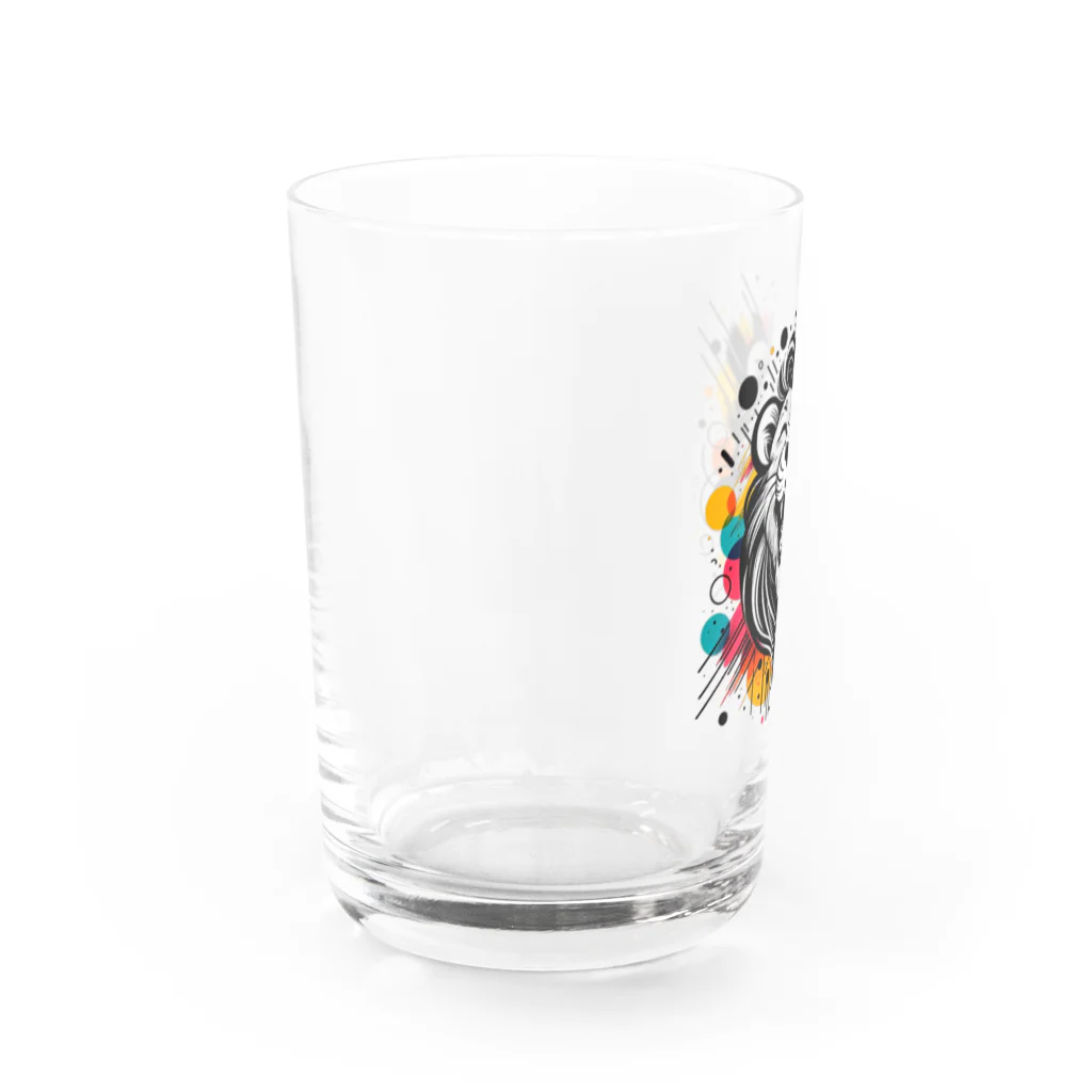 リトルスター・クローゼットの#laughing animal art Water Glass :left