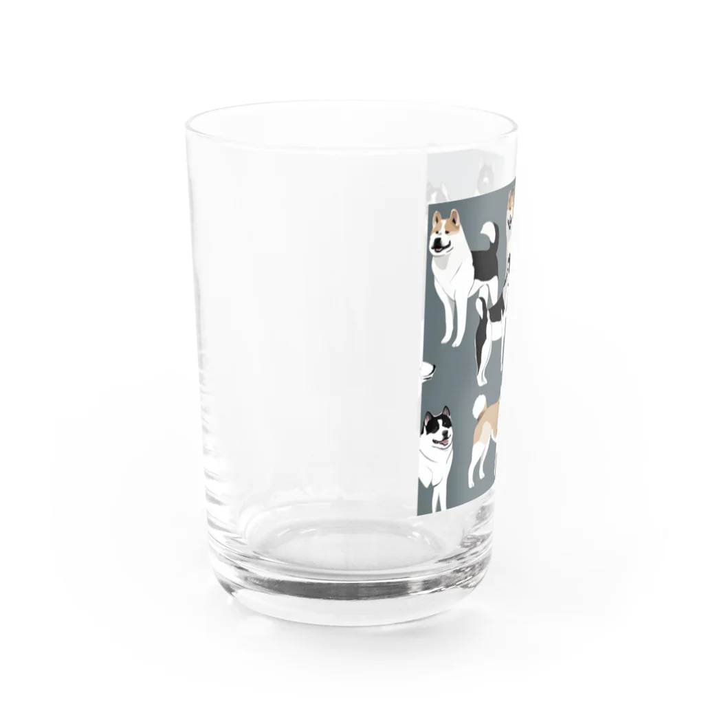 pinetreeの秋田犬２ Water Glass :left