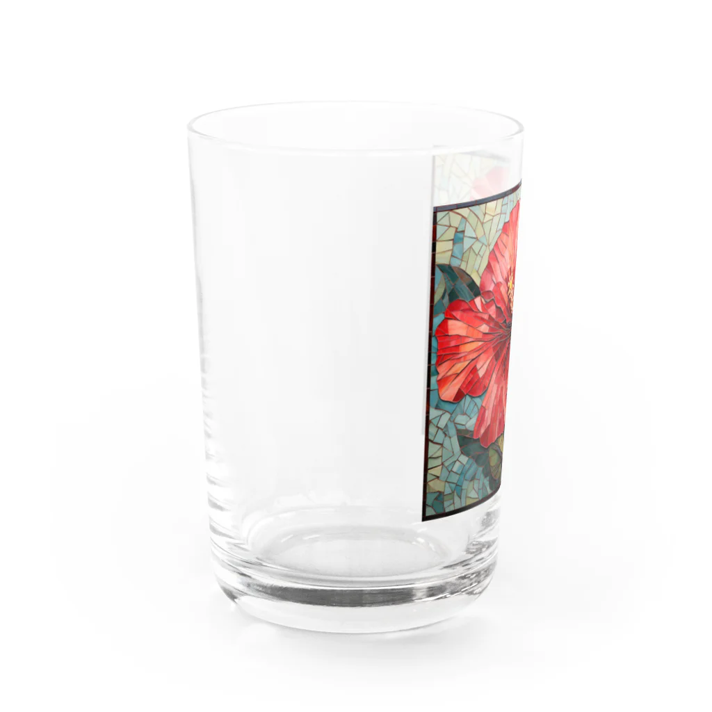 自然たいのハイビスカスめっちゃアップ Water Glass :left