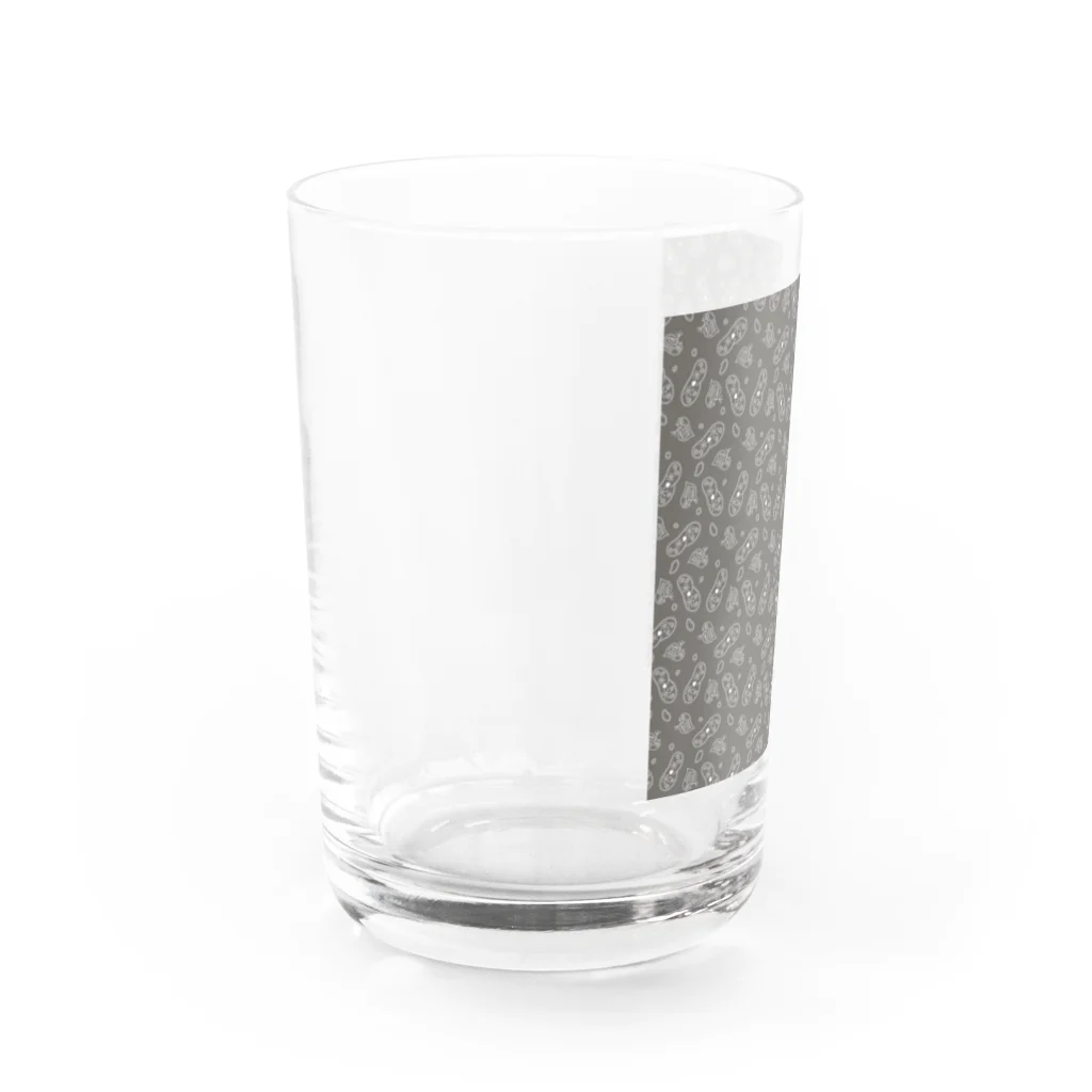 B-catの微生物パターン灰_アイテムいろいろ Water Glass :left