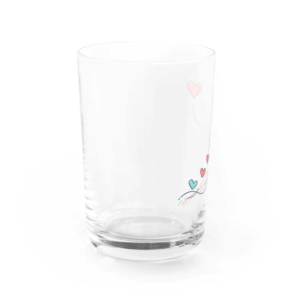 終わらない夢🌈の軽やかに舞うハート🩷 Water Glass :left