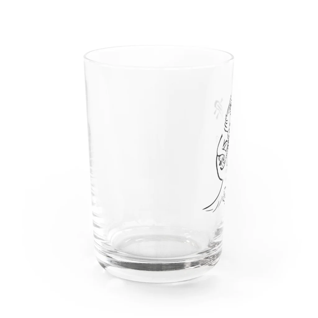 おおかみいぬの三味線狼戯画 Water Glass :left