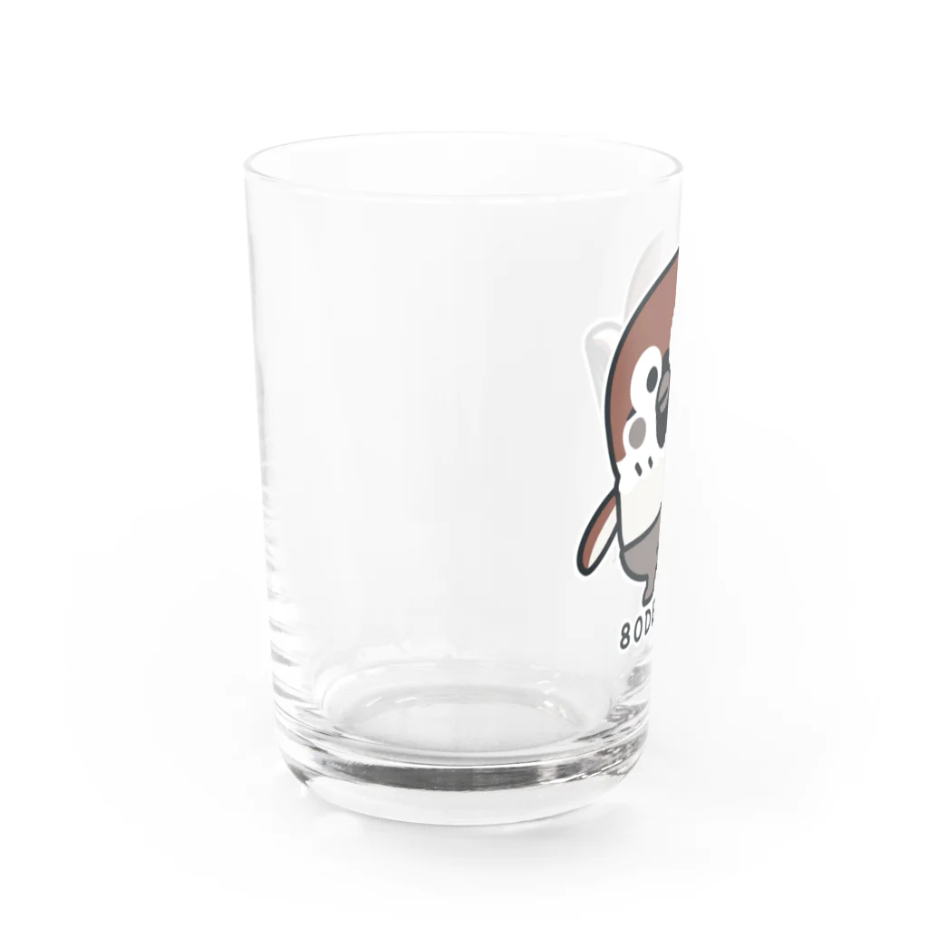 イラスト MONYAAT の履いてる？ 80DENIER タイツを履いたスズメ　大きめ Water Glass :left