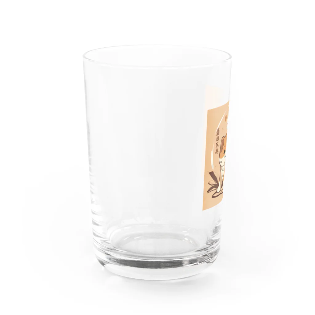 dcgnori／ワンコ画像の柴犬、縄文☆彡古代くん Water Glass :left