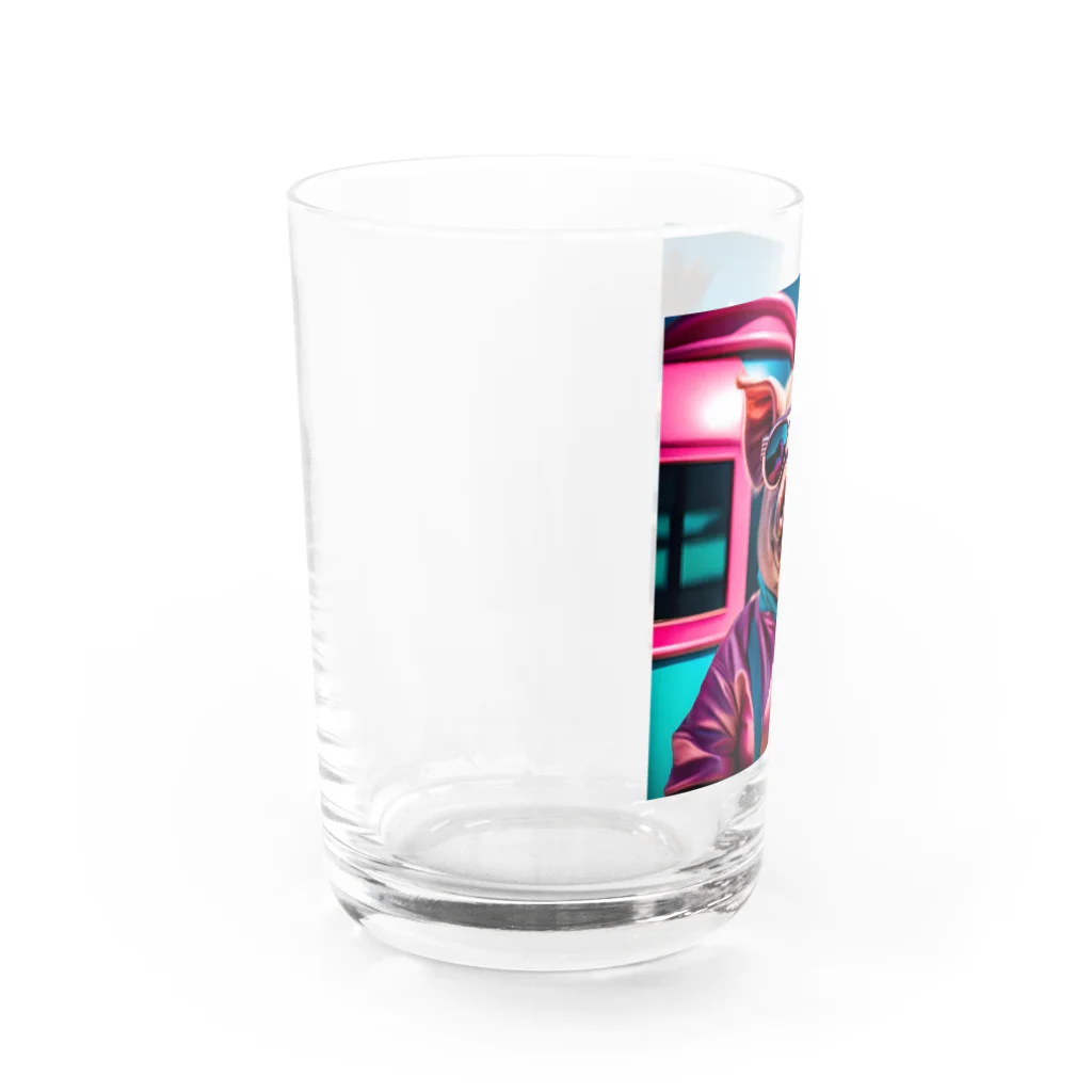 mimimiminononoの陽気なKOBUTAちゃん Water Glass :left