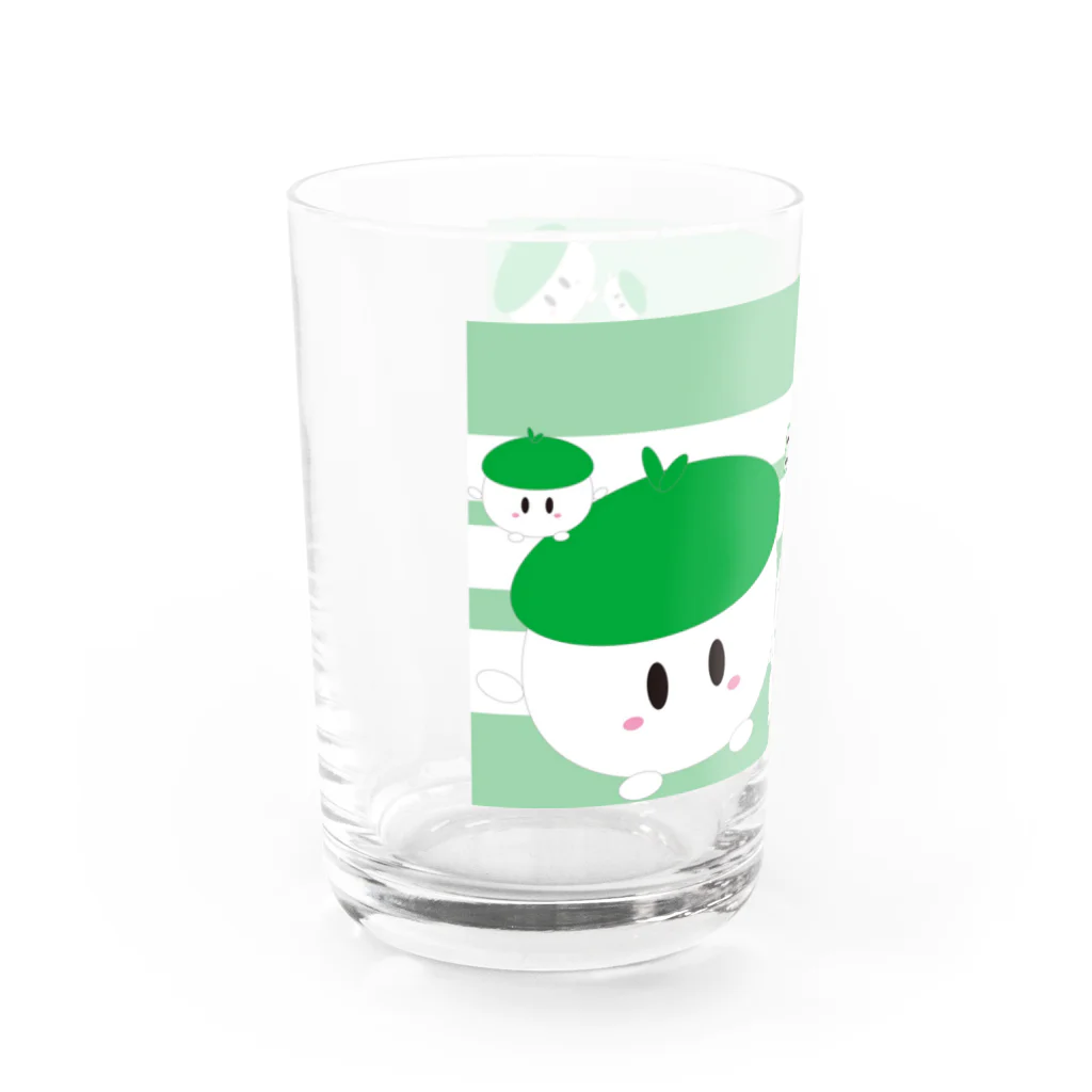 かしわよもぎまるしょっぷのかしわさんグッズ(よもぎ作成) Water Glass :left