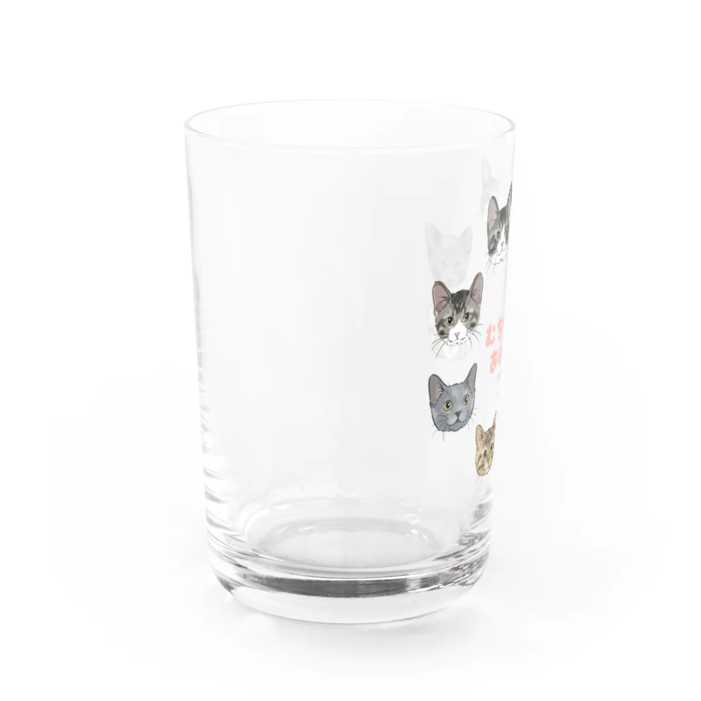 みきぞーん｜保護猫 ミッキー画伯と肉球とおともだちのmuchaguraainima Water Glass :left