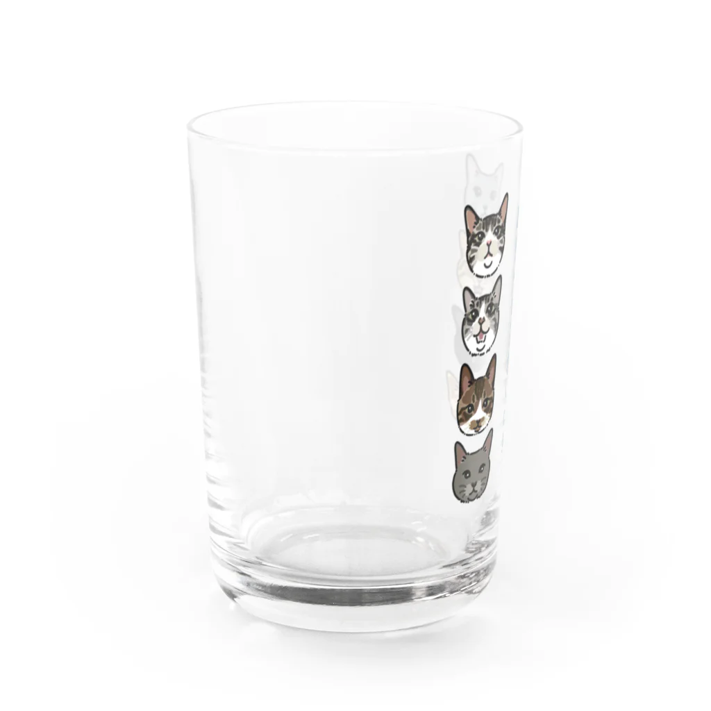 みきぞーん｜保護猫 ミッキー画伯と肉球とおともだちのmuchaguraainima Water Glass :left