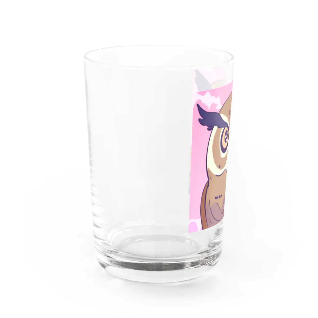 OWIの幸運ふくろうグッズ Water Glass :left