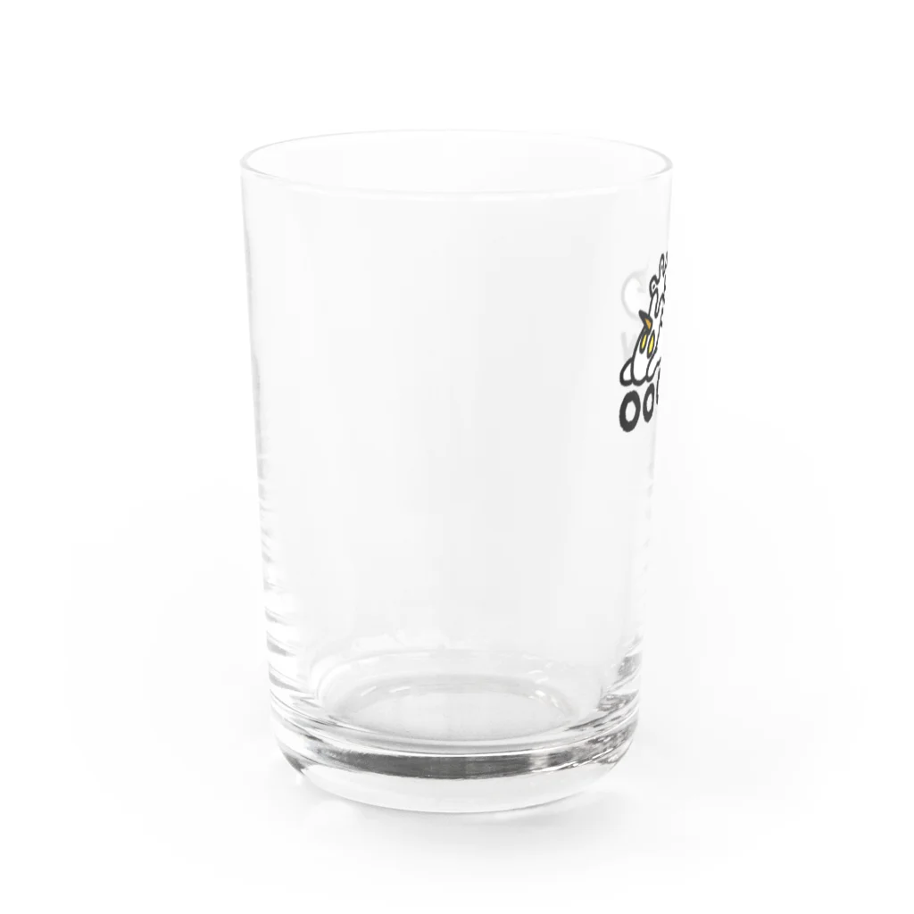 清く正しく美しくsuzuri支店のたれオオオバナ Water Glass :left