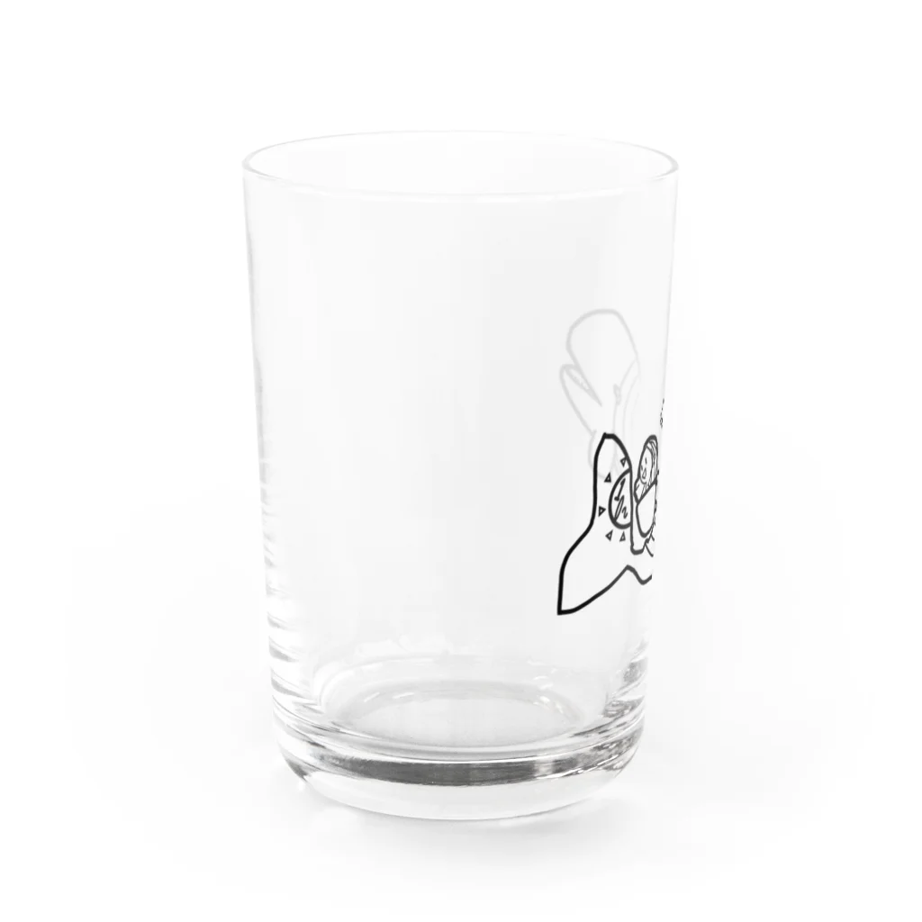 ｷｸﾐｰｶﾌｪのハクジラとキクミーさん Water Glass :left