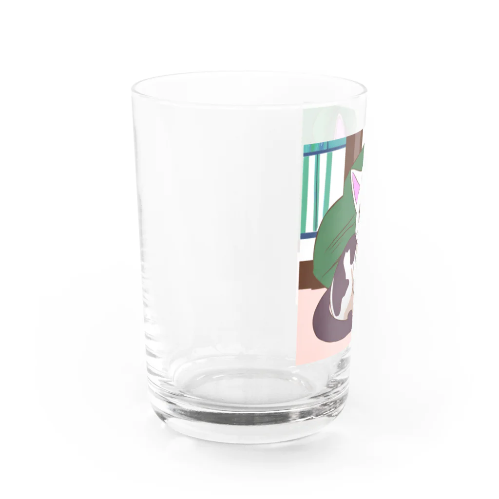 FortuneRiserのふわにゃんこ Water Glass :left