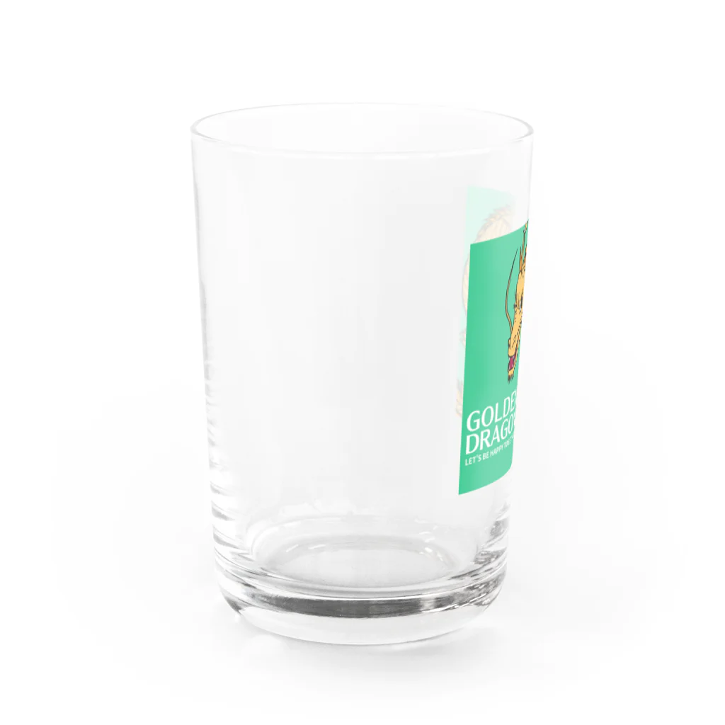 kazu_gの幸せの金龍さん（緑） Water Glass :left