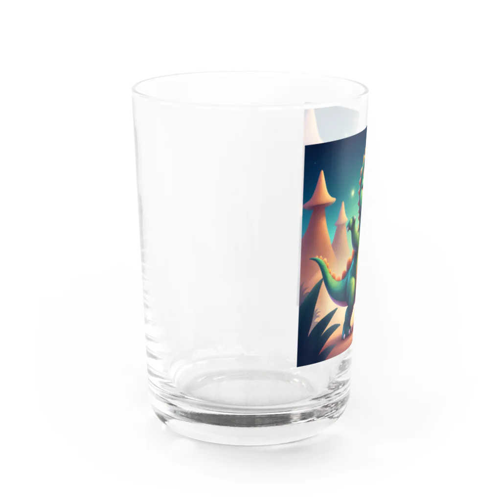 nvnの恐竜のダンス Water Glass :left