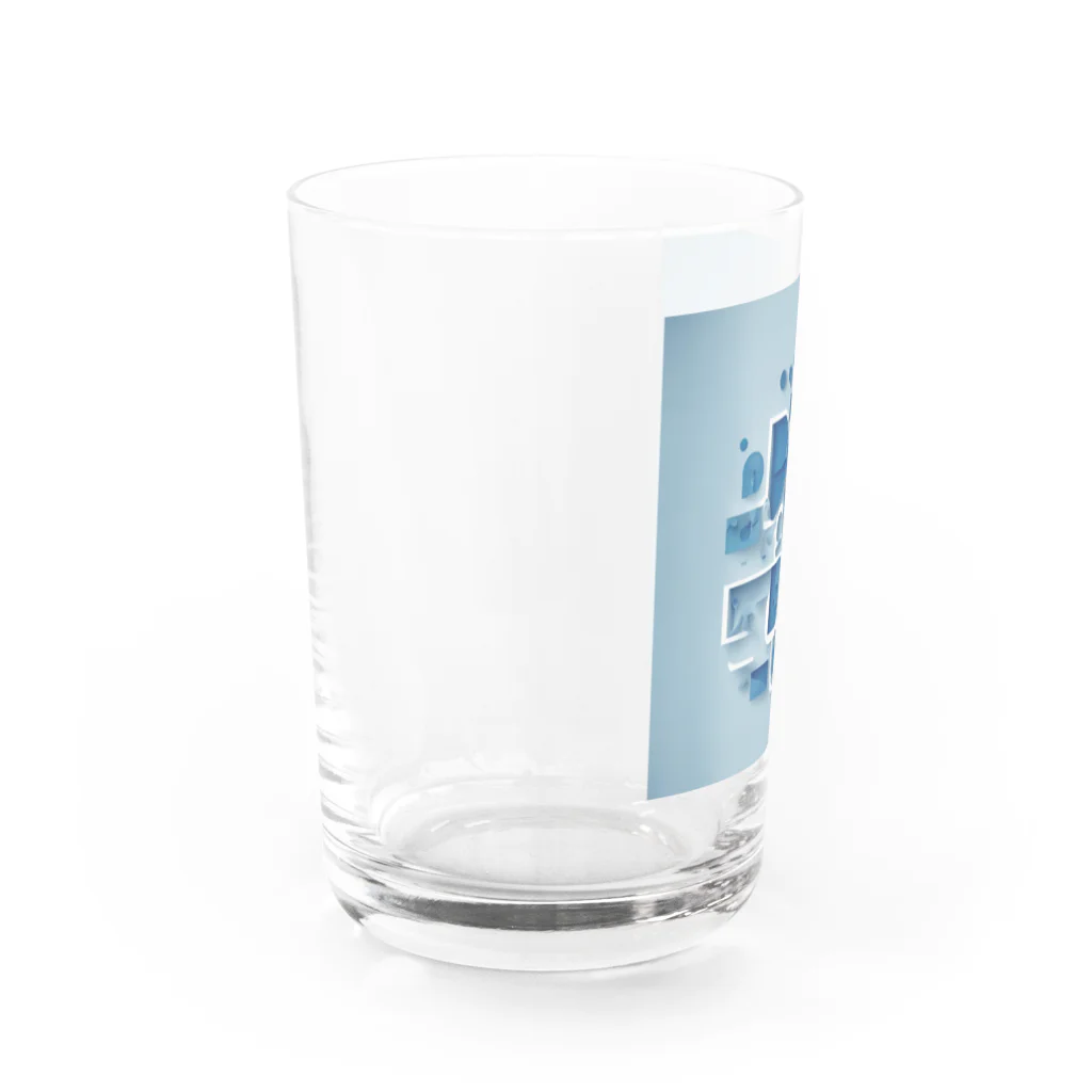 Blue: ユニークな雑貨の宝庫の青のアート Water Glass :left