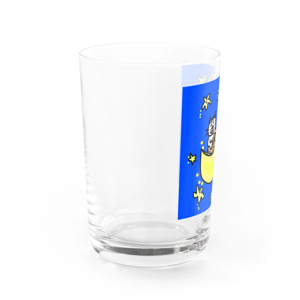 Number.14の月夜に歌うネコ Water Glass :left