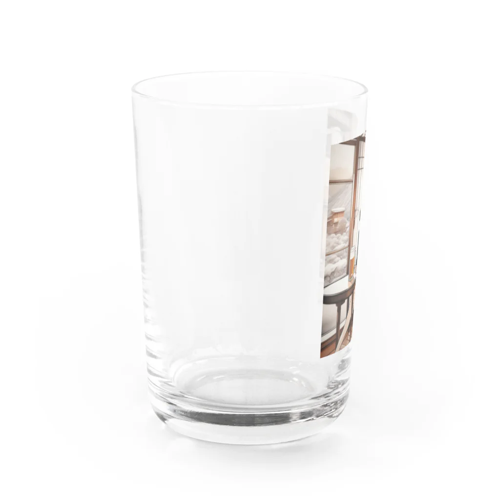 MistyStarkの日本人女性冬ビール Water Glass :left