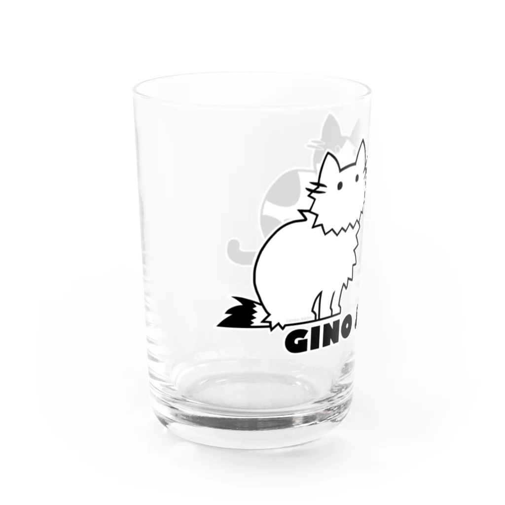 兄弟ねこのジーノとベーネの兄弟ねこのぽってりボディ Water Glass :left