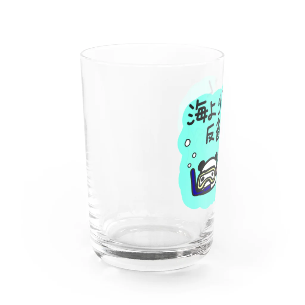 ひよこーさかなの海より深く反省ぱんだ Water Glass :left