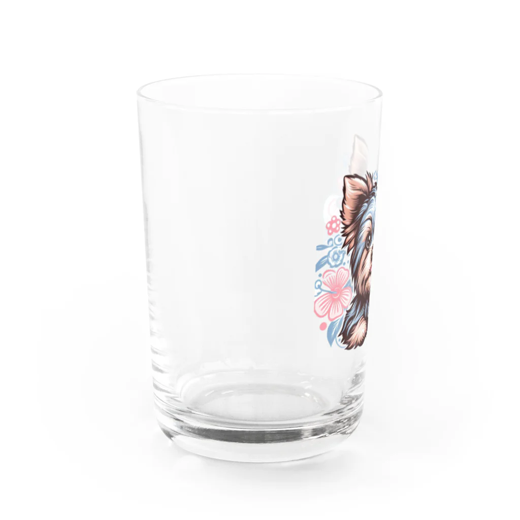 ガオのお店のかわいいヨークシャテリアのグッズ Water Glass :left