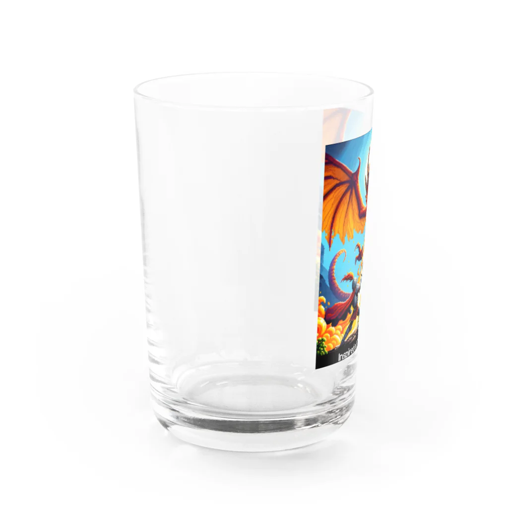 Pixel Questのドラゴンブレイズナイトティー Water Glass :left