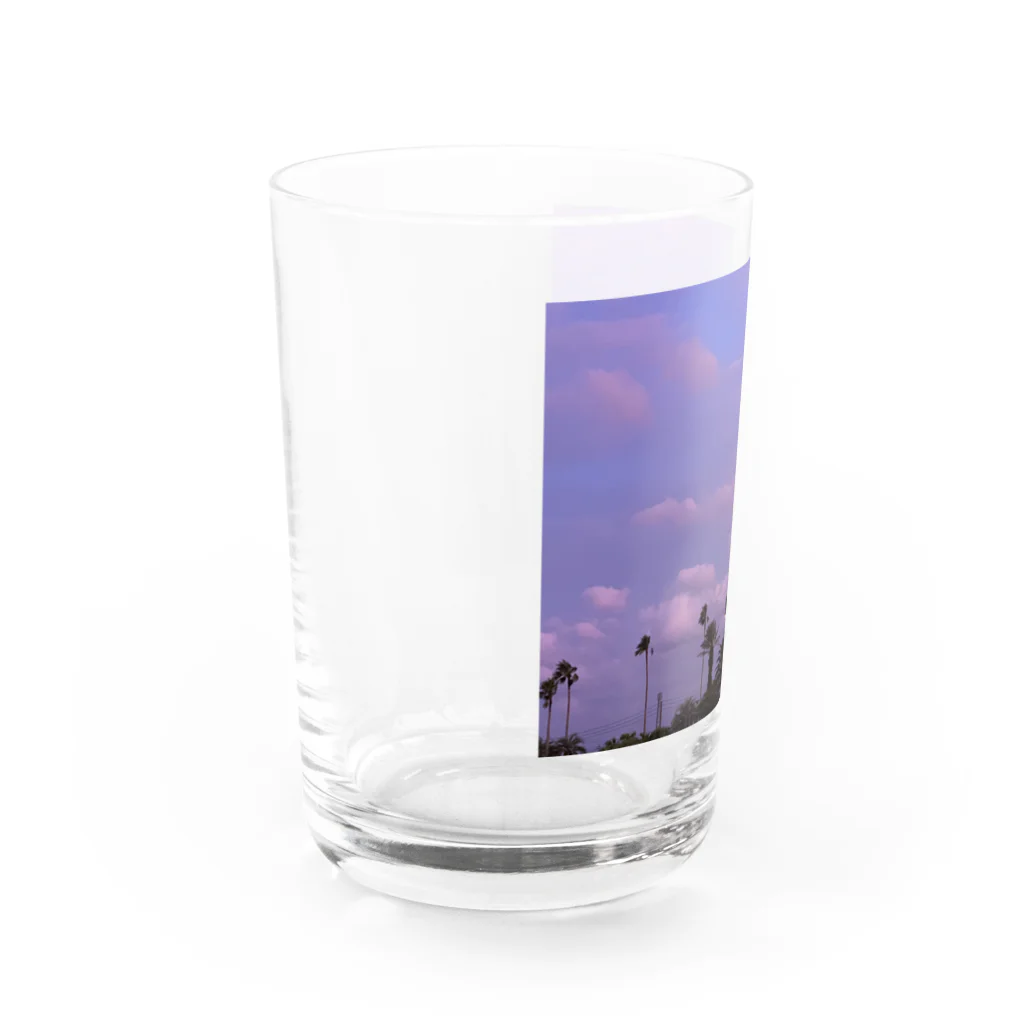 玉手箱の南国の冬空 Water Glass :left