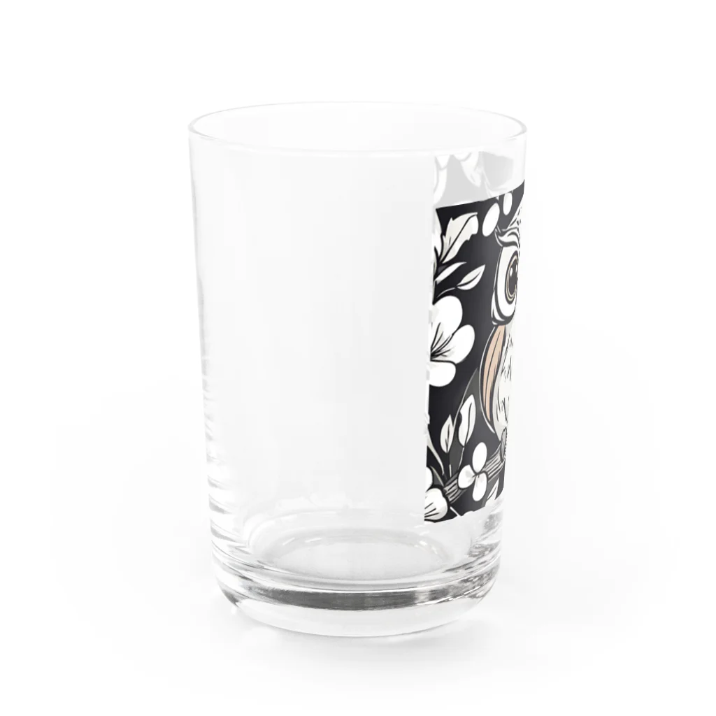 クリエイティブ・キャラバンのフクロウのフクイチロウ Water Glass :left