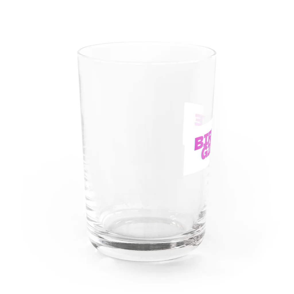 BIRDIE_GIRLのバーディーガールロゴ Water Glass :left