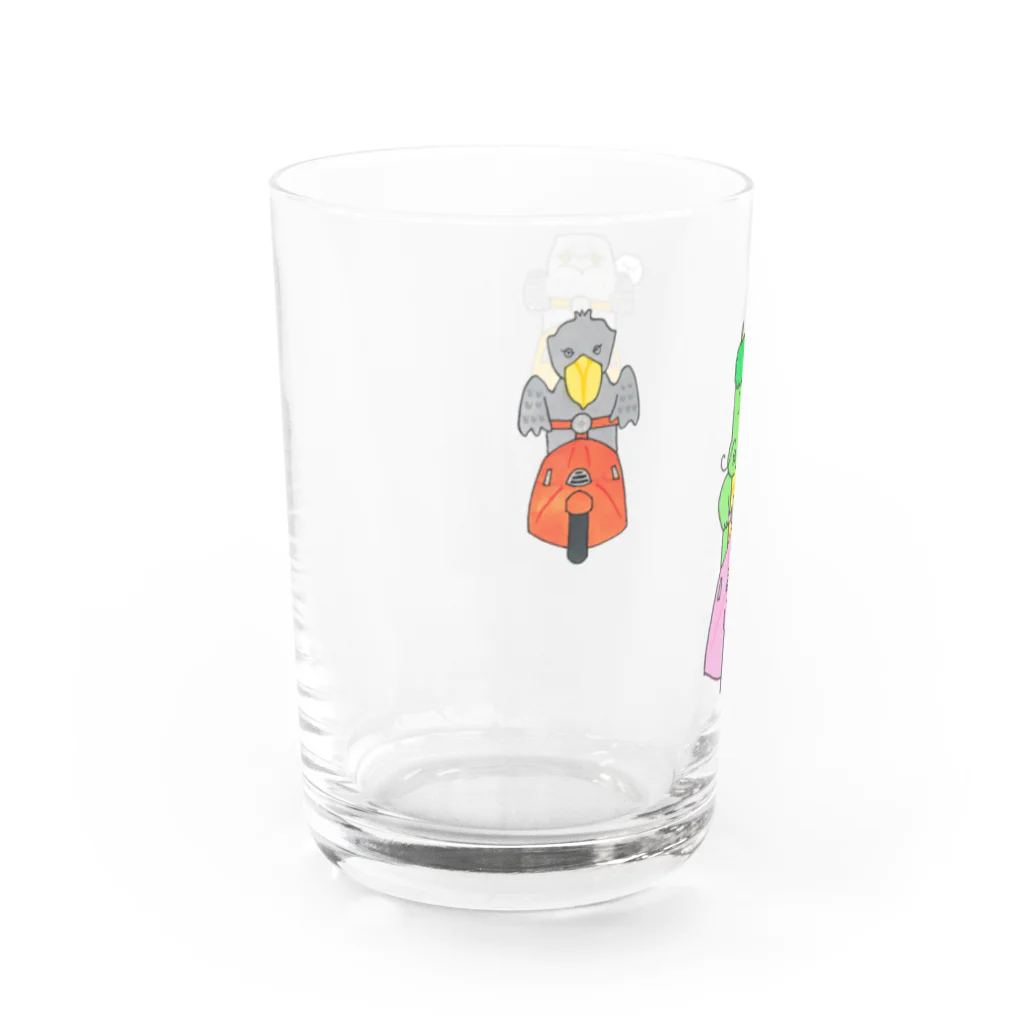 森図鑑の[森図鑑] 龍とハシビロコウとガマグチヨタカのツーリング Water Glass :left