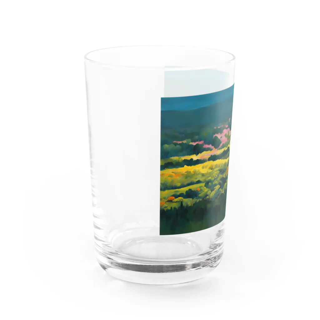 ac jungleの色彩豊かな自然風景 Water Glass :left