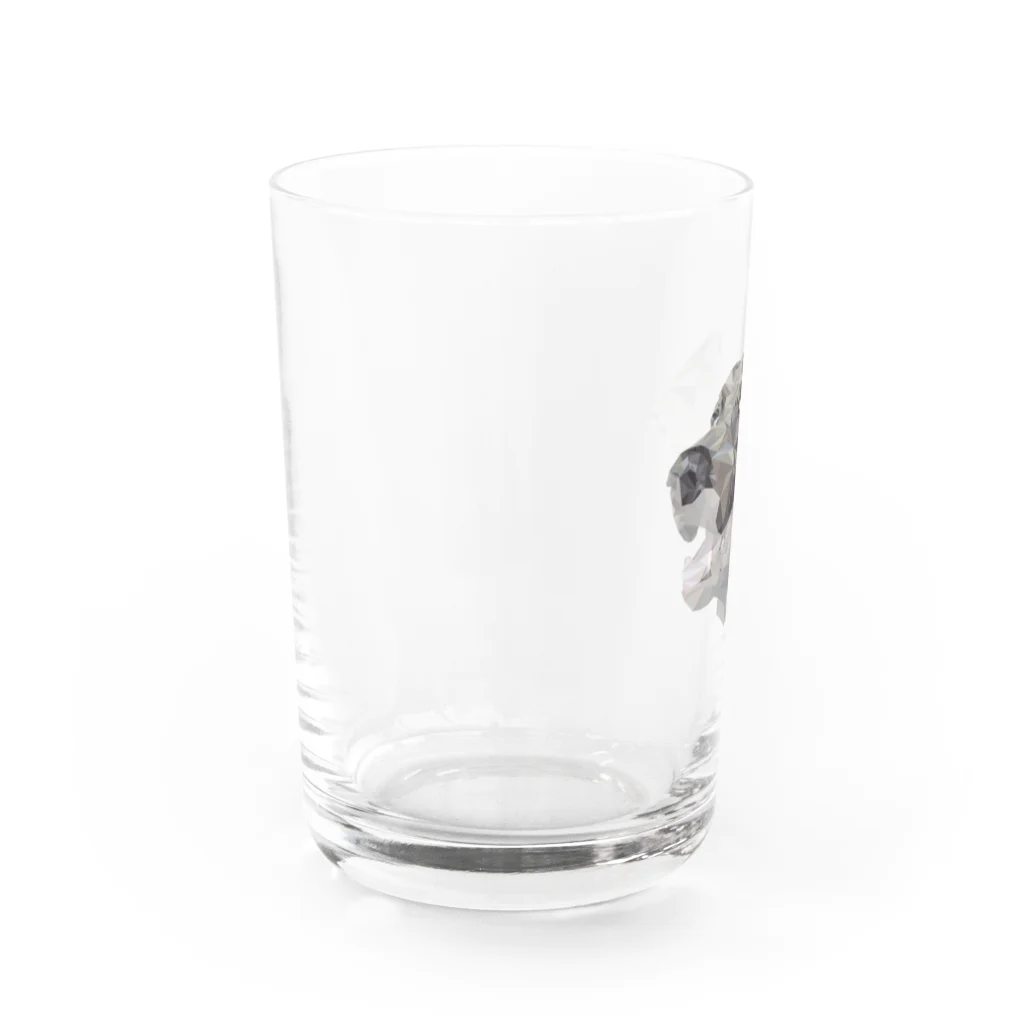 SHOP⊿ DELTAのpolygon-Dog ver.Silver Water Glass :left