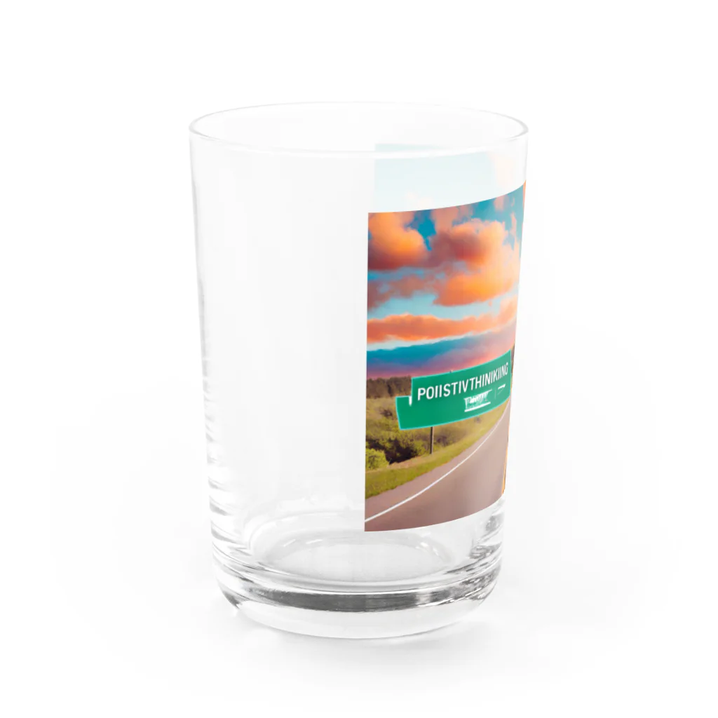 "Positive Thinking"のPositiveThinking Water Glass :left