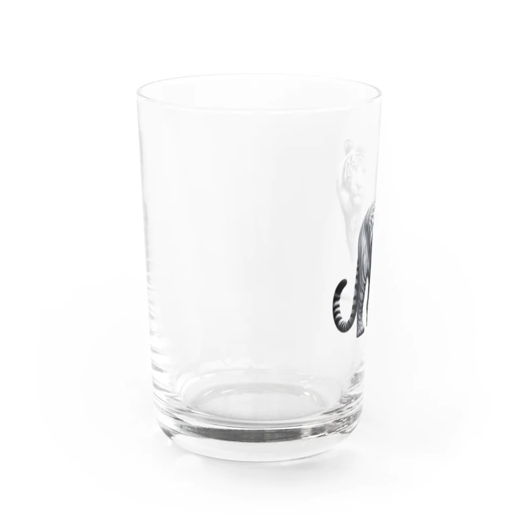 bui0000の幻獣　白虎 Water Glass :left