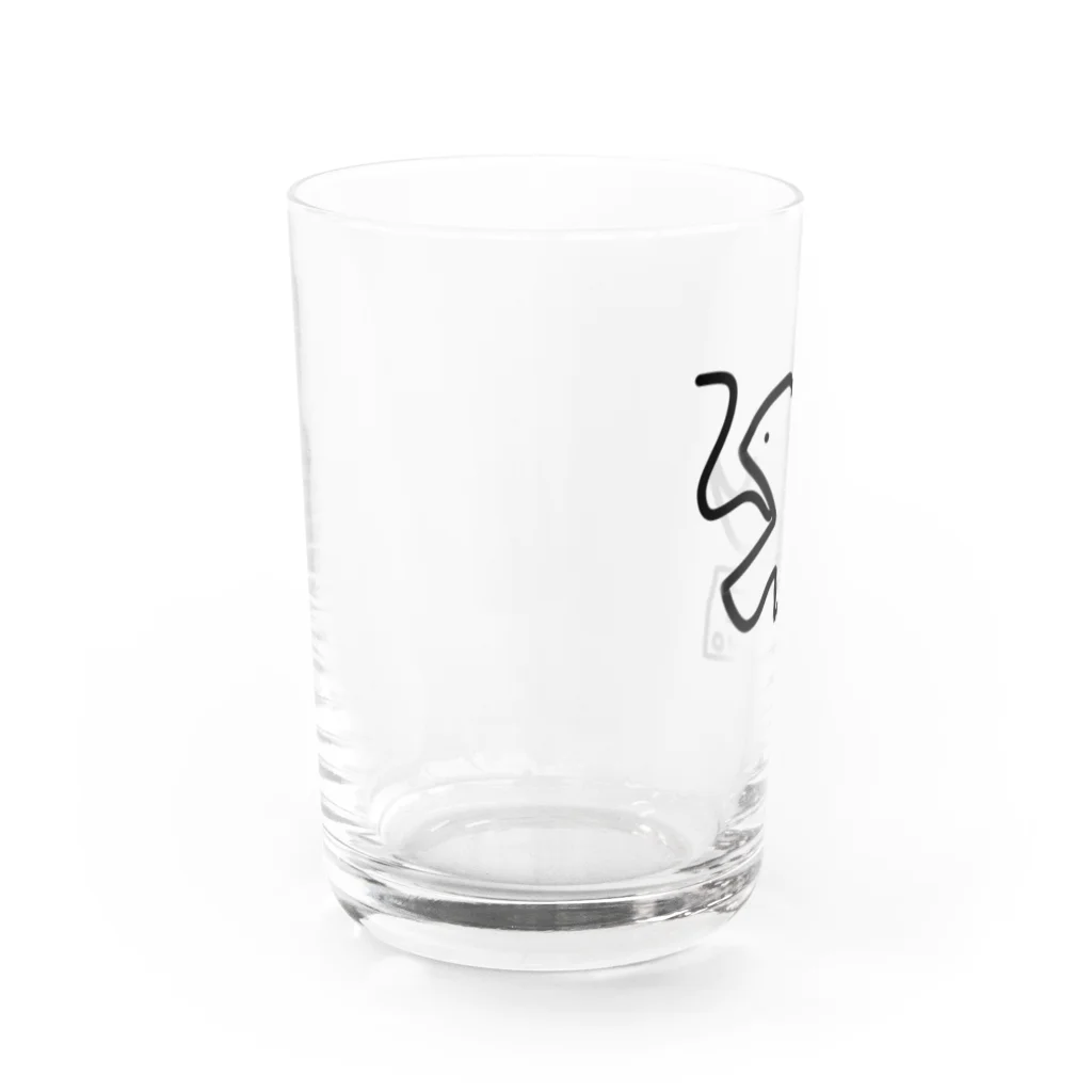 ゆーちゃんのおえかきの巳。(へび) Water Glass :left