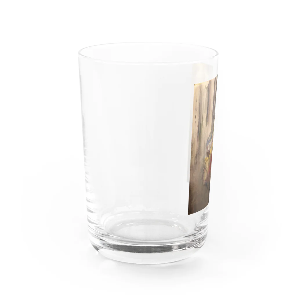 青い猫の瞬き Water Glass :left