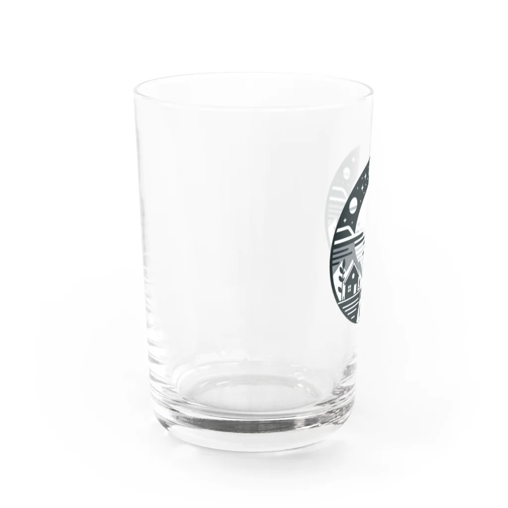 姫とすずり。の月明かりの下の湖 Water Glass :left