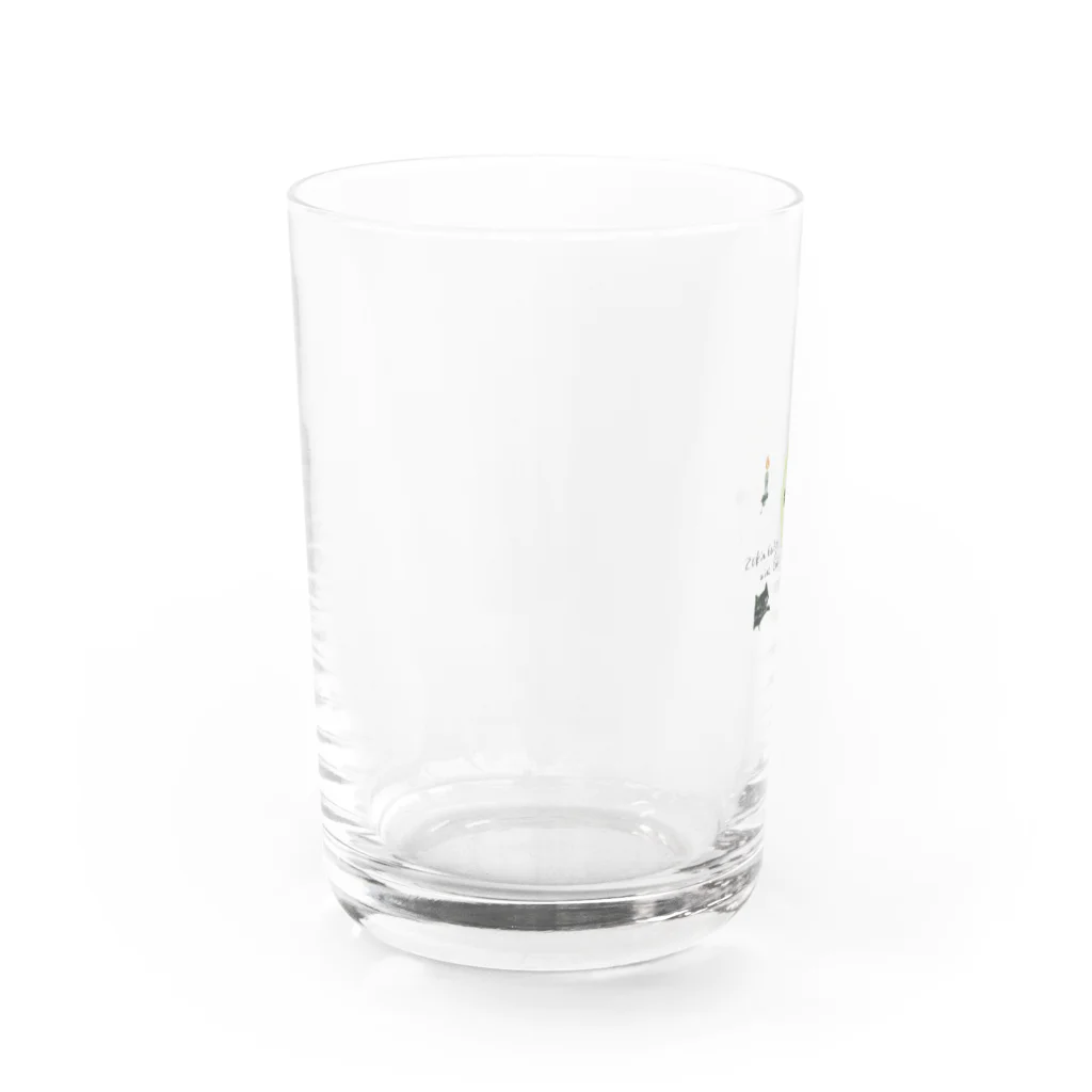 魔法の世界～ずきん～のずきんbabyと猫 Water Glass :left