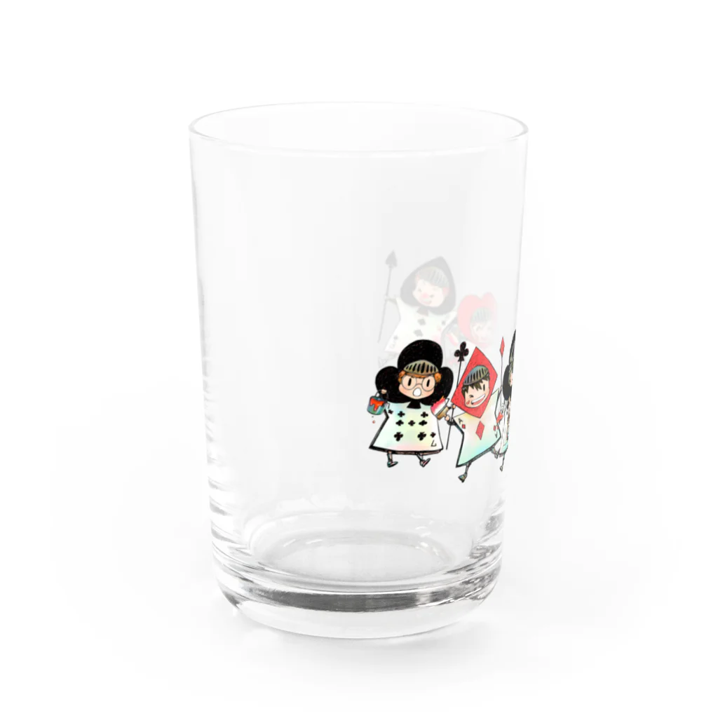 群青のはなまる園企画　不思議の国のトランプ兵ver.先生たち Water Glass :left