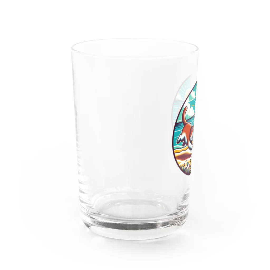 sakurafubukiのニャンタスティック・ビーチデイ！ Water Glass :left