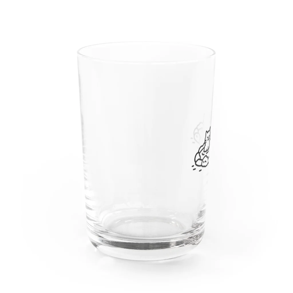 ねこ鉄道の温泉猫 Water Glass :left