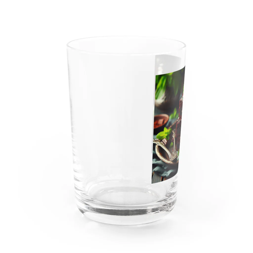 Girigiri-kのダークチョコレートとミントのフードゥブラウニー Water Glass :left