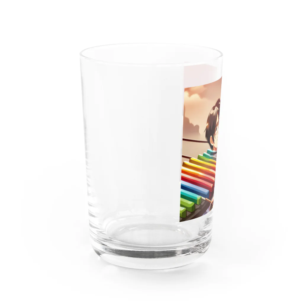 ほっこり絵音舎のカラフルシロフォン Water Glass :left