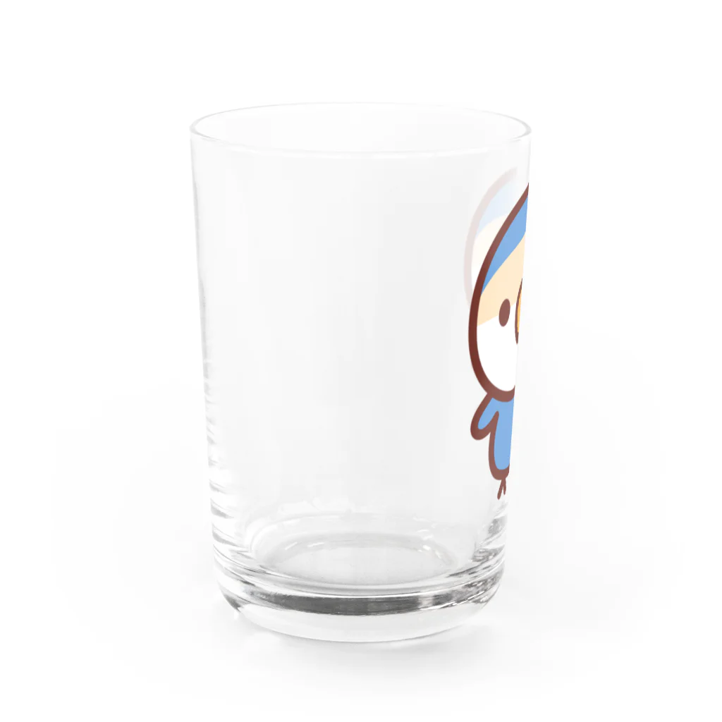 いんこ屋堂のコザクラインコ（バイオレットチェリー） Water Glass :left