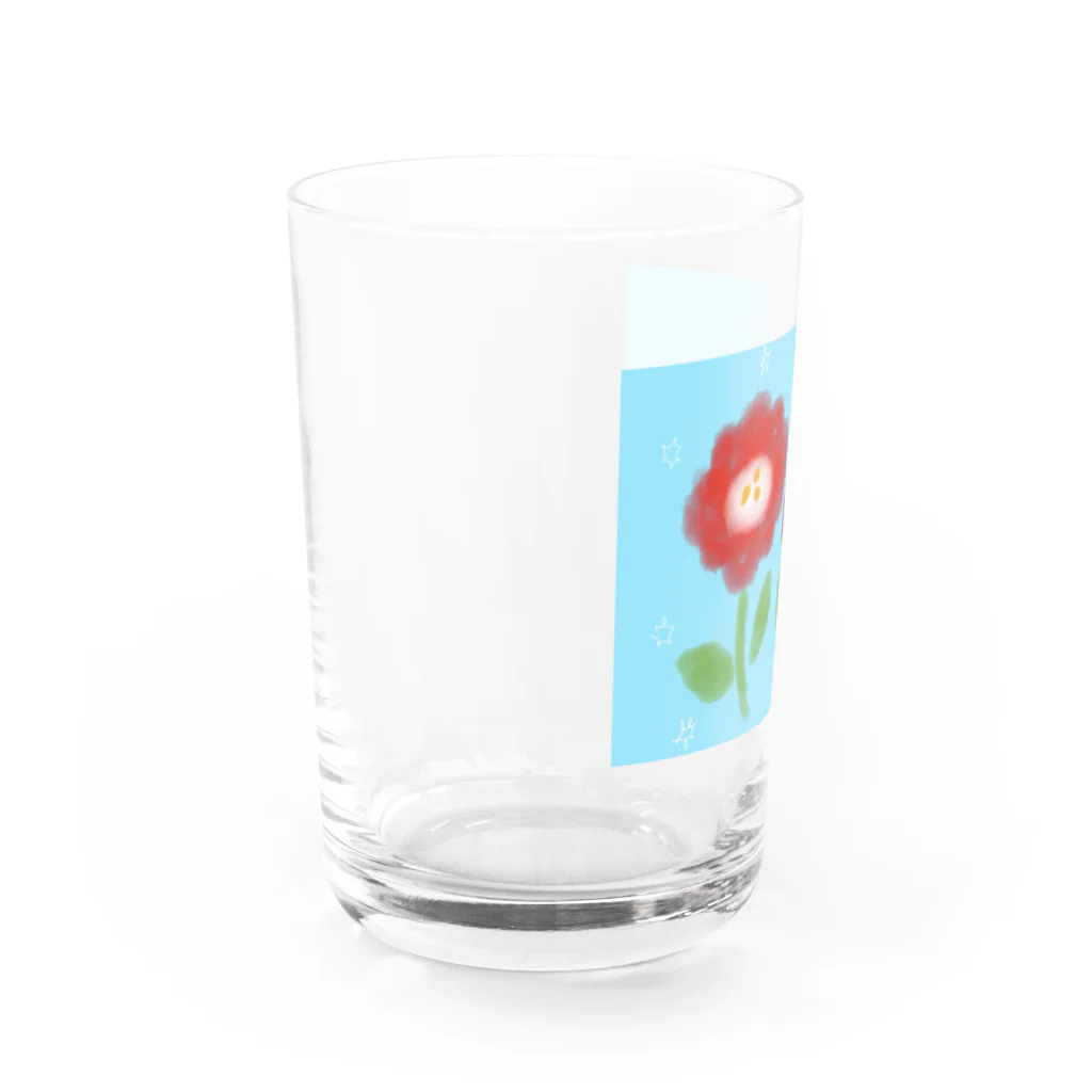 YAY(ヤイ)の赤いお花 Water Glass :left