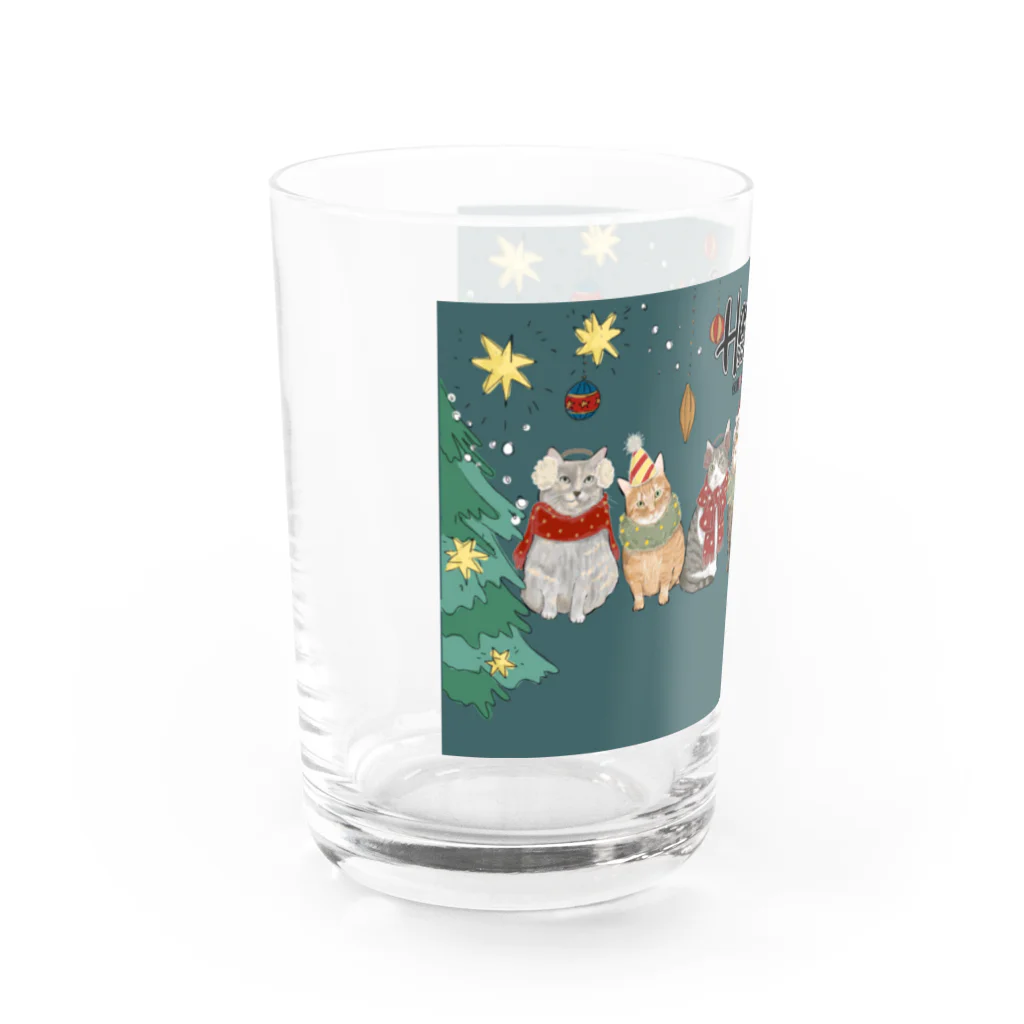 HanaChannel_hogonekoLifeのHana Channelクリスマスグッズ2023 Water Glass :left