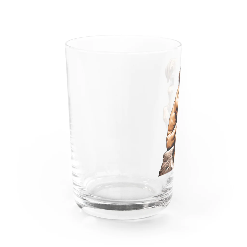 Urban A24の【Thinks】考える犬 Thinking Dog Water Glass :left