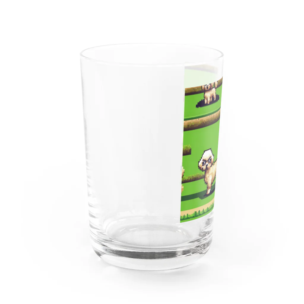 omamesan-1999のドッド絵　トイプードル Water Glass :left