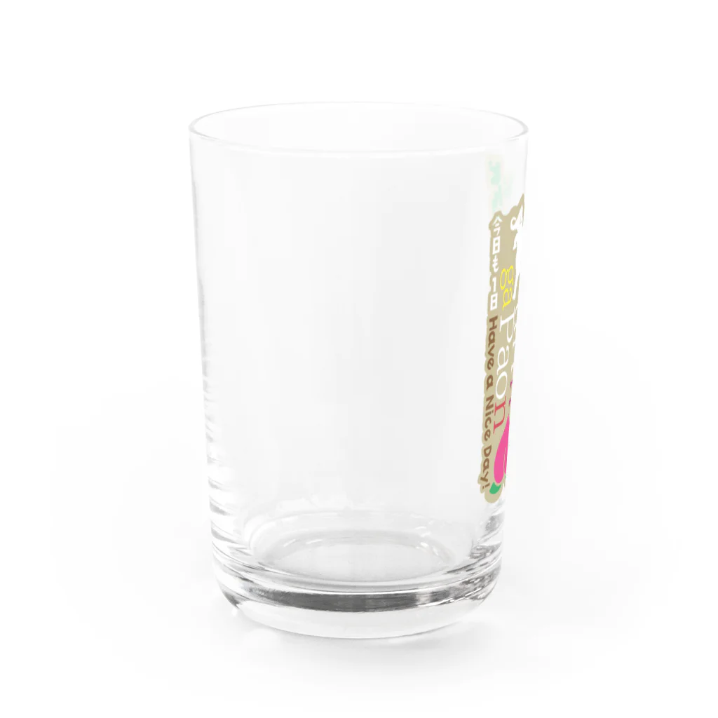 ドラムスコのねおんのプリンがぱおんでドンドコドン Water Glass :left